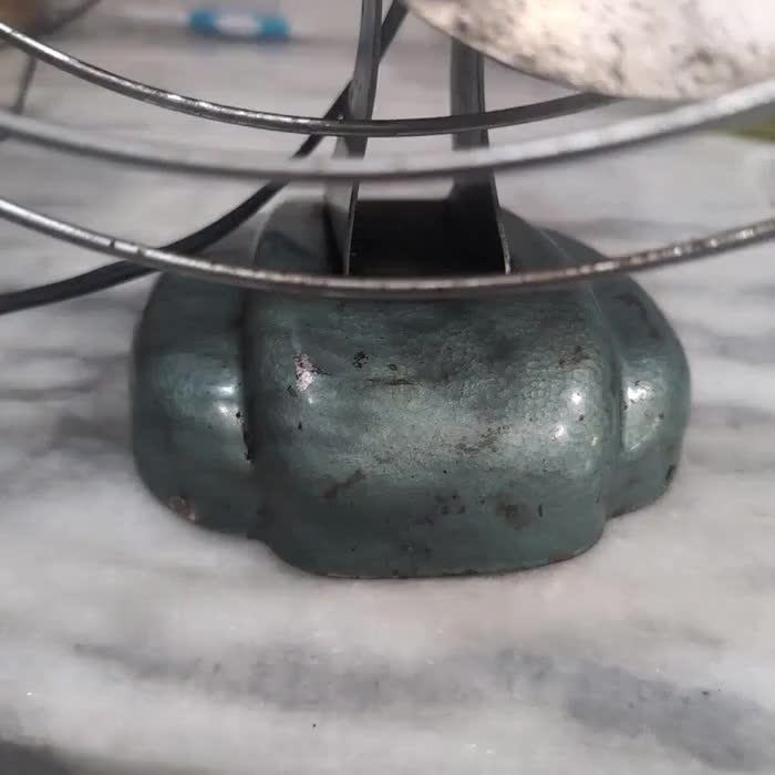 Mcgraw Zero Desk Fan #1275, Four Blade Metal Cage, Vintage Art